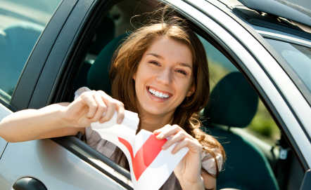 she passed her driving test